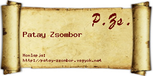 Patay Zsombor névjegykártya