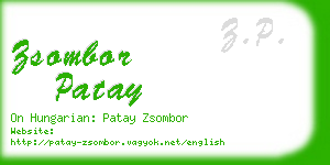 zsombor patay business card